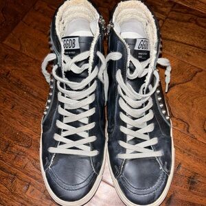 GOLDEN GOOSE slide leather stud sneakers !!!